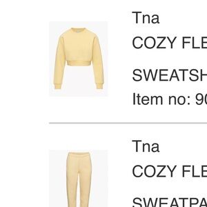 TNA Soft Yellow Lounge Set